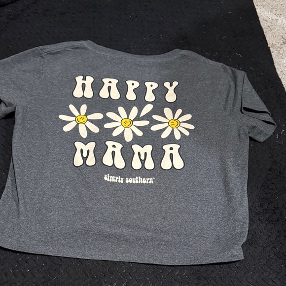 Simply Southern Tops - Simply Southern Gray 'Happy Mama' Tee